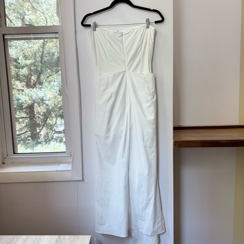 NWT Reformation Kynzie Dress Midi Strapless White 6 - Picture 13 of 15